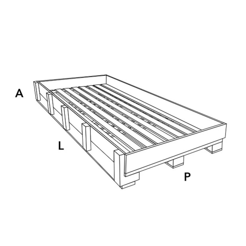 Caisse de transport en bois, pour carreaux grands formats (5 cx max.)