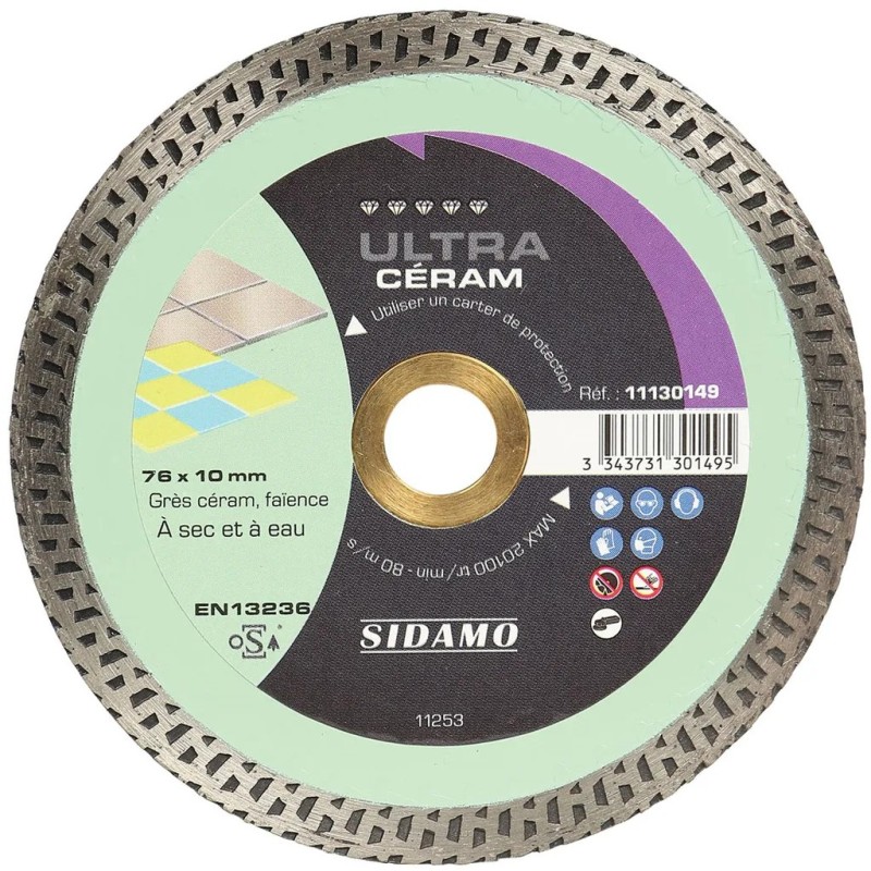 Sidamo Disque diamanté ULTRA Céram Ø 76 mm