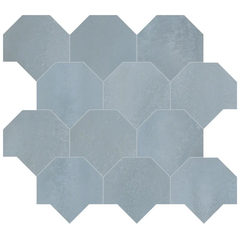 Mosaïque Vulcanica Azul Scaglie  43,9x49,3 Carrelage Intérieur Métal Non Rectifié 