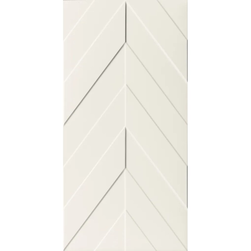 4d.chevron White Matt 40x80  Carrelage Intérieur Béton Rectifié