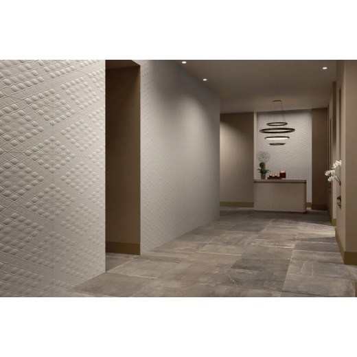 4d.drop White Matt 40x80  Carrelage Intérieur Béton Rectifié