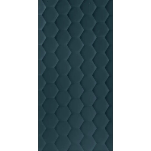 4d.hexagon Deep Blu Matt 40x80  Carrelage Intérieur Béton Rectifié