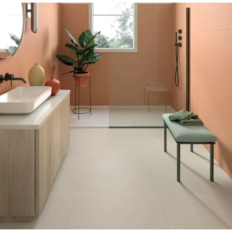 Lilysuite Orange 50x120  Carrelage Intérieur Béton Rectifié