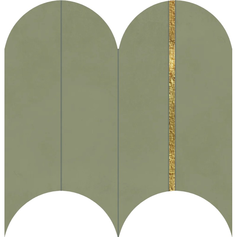 Mosaïque Multiforme Muschio Oro  Volta 38x31,5 Carrelage Intérieur Béton Non Rectifié 