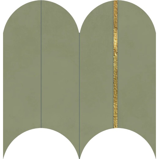 Mosaïque Multiforme Muschio Oro  Volta 38x31,5 Carrelage Intérieur Béton Non Rectifié 