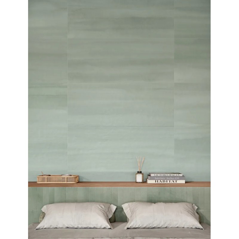 Velo Onda Verde 50x120  Carrelage Intérieur Béton Rectifié