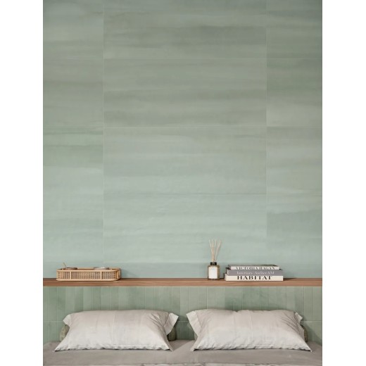 Velo Onda Verde 50x120  Carrelage Intérieur Béton Rectifié