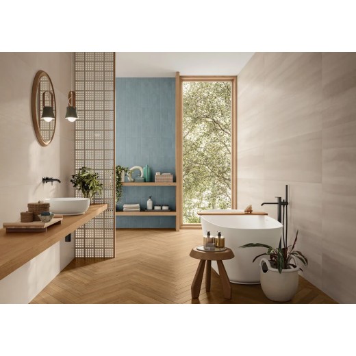 Velo Onda Beige 50x120  Carrelage Intérieur Béton Rectifié