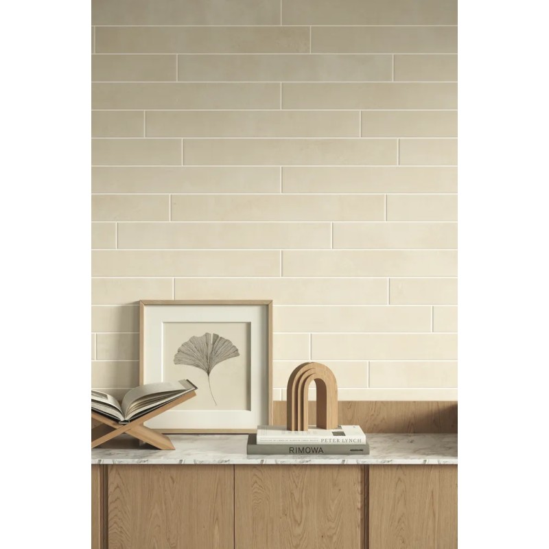 Longarine Brio Avena 7,5x60 Carrelage Intérieur Béton Non Rectifié 