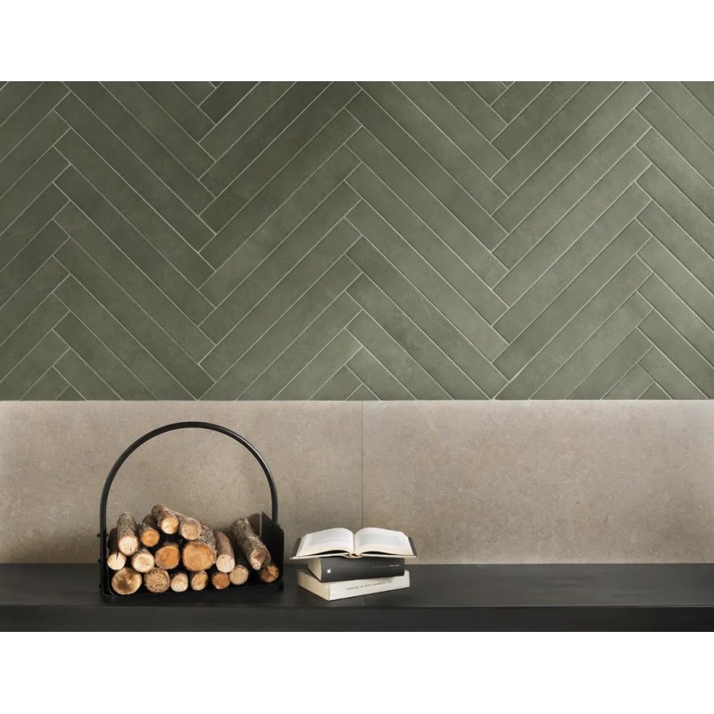 Longarine Brio Mirto 7,5x60 Carrelage Intérieur Béton Non Rectifié 