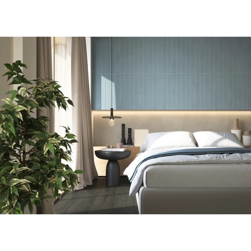 Longarine Brio Fiordaliso 7,5x60 Carrelage Intérieur Béton Non Rectifié 