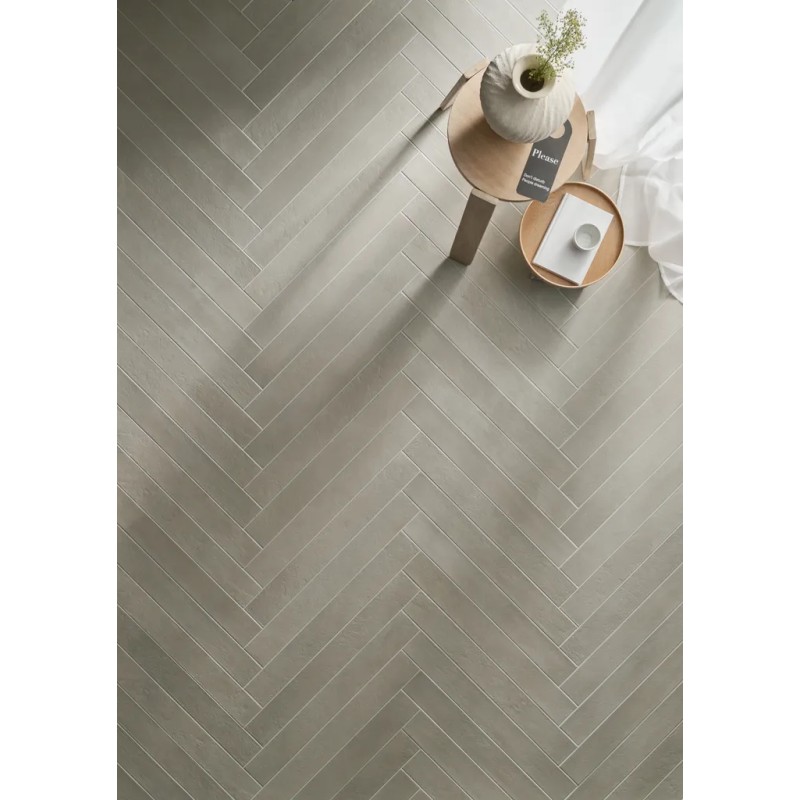 Longarine Calcecreta Baia 7,5x60 Carrelage Intérieur Béton Non Rectifié 