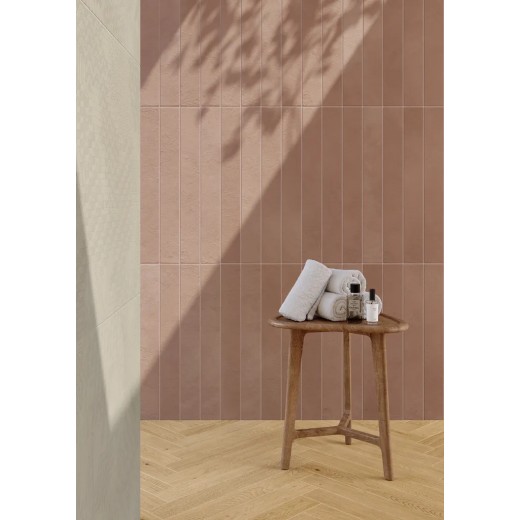 Longarine Calcecreta Terracotta 7,5x60 Carrelage Intérieur Béton Non Rectifié 