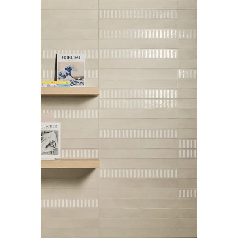 Longarine Calcecreta Argilla 7,5x60 Carrelage Intérieur Béton Non Rectifié 