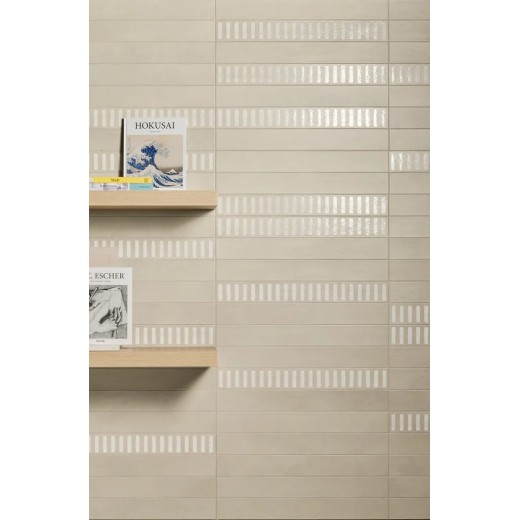 Longarine Calcecreta Argilla 7,5x60 Carrelage Intérieur Béton Non Rectifié 