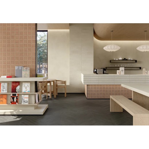 Longarine Calcecreta Ombra 7,5x60 Carrelage Intérieur Béton Non Rectifié 