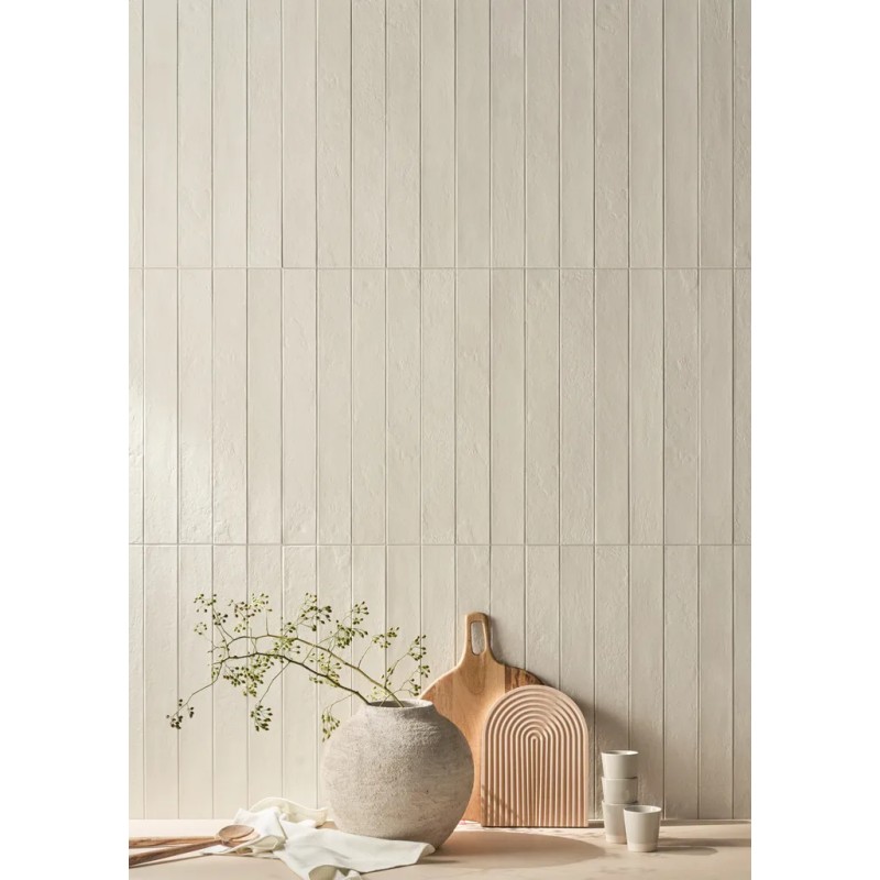 Longarine Calcecreta Spuma 7,5x60 Carrelage Intérieur Béton Non Rectifié 