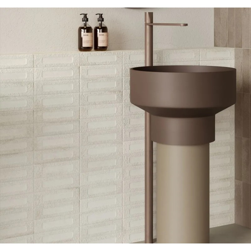 Fornace Formella Bianco Minerale 6x24 Carrelage Intérieur Zellige Non Rectifié 