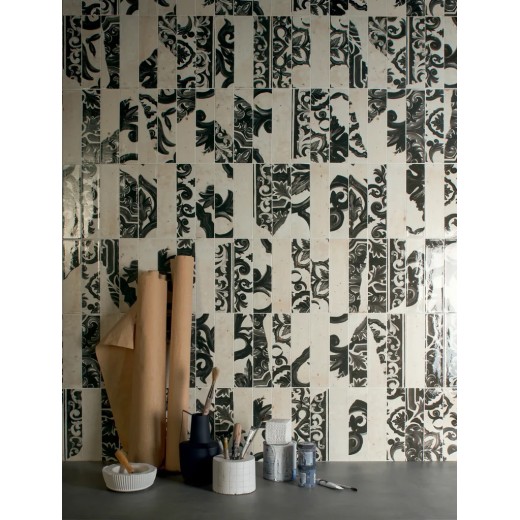 Fregio Nero Maiolica 6x24 Carrelage Intérieur Zellige Non Rectifié 