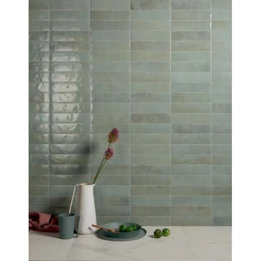 Soda Verde Perla 6x24 Carrelage Intérieur Zellige Non Rectifié 