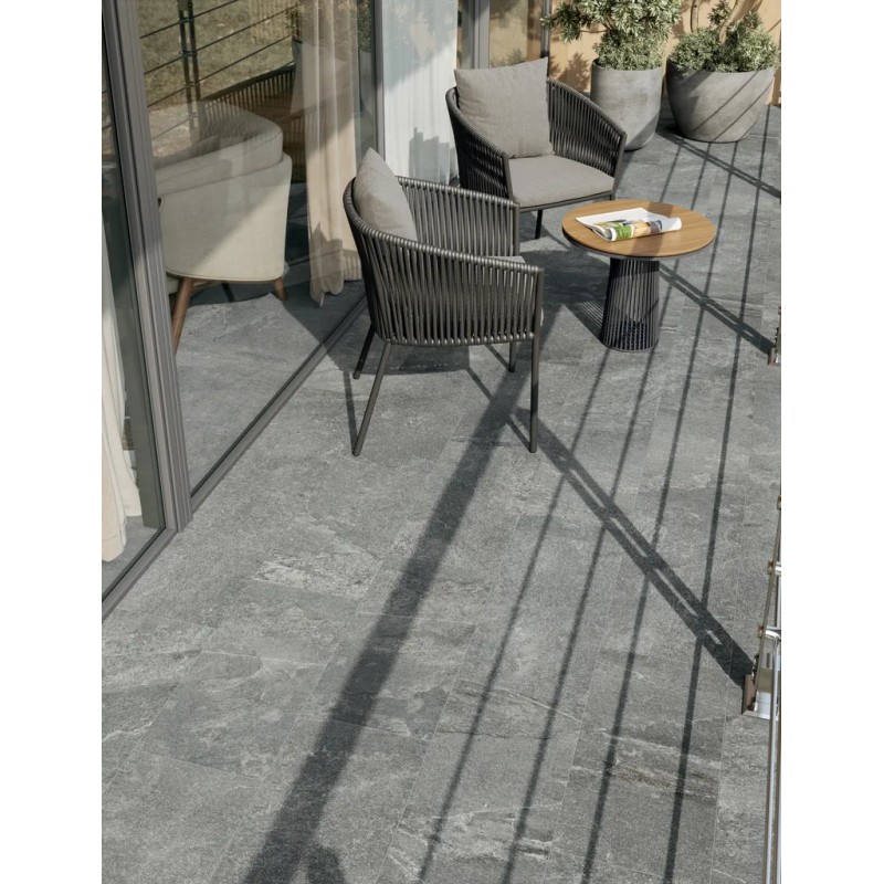 Arkiquartz Graphite Grip 30x60  Carrelage Extérieur Pierre Rectifié