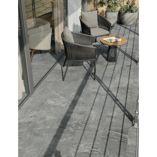 Arkiquartz Graphite Grip 30x60  Carrelage Extérieur Pierre Rectifié