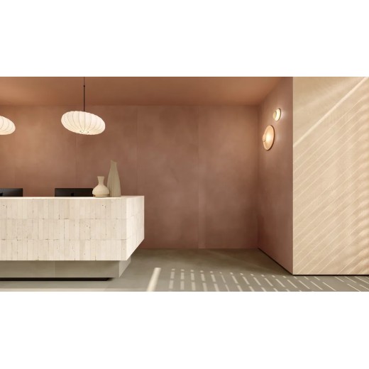 Calcecreta Terracotta 120x278  Carrelage Intérieur Béton Rectifié