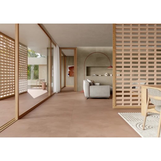 Calcecreta Terracotta 120x120  Carrelage Intérieur Béton Rectifié