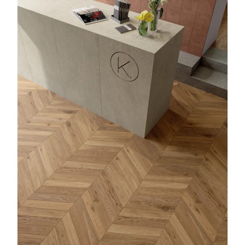 Elisir Royal Dorato Chevron A+b 7,5x45 Carrelage Intérieur Imitation parquet Non Rectifié 