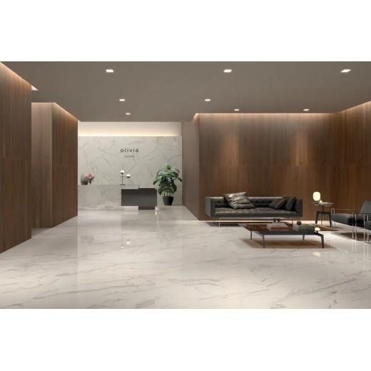 Motif Extra Calacatta Gold Reflex 120x120  Carrelage Intérieur Marbre Rectifié