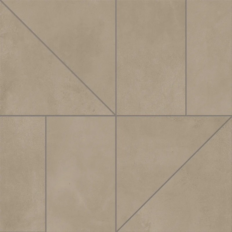Mosaïque Multiforme Dune Zig Creta  29,2x29,2 Carrelage Intérieur Béton Non Rectifié 