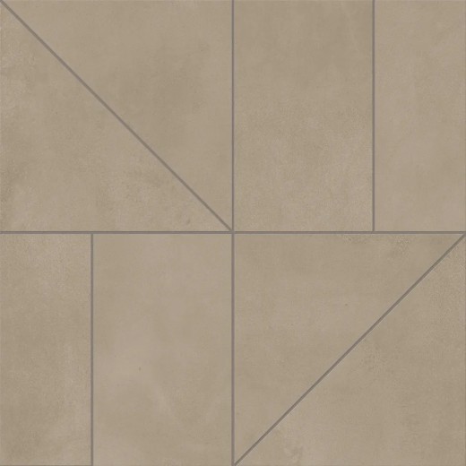 Mosaïque Multiforme Dune Zig Creta  29,2x29,2 Carrelage Intérieur Béton Non Rectifié 