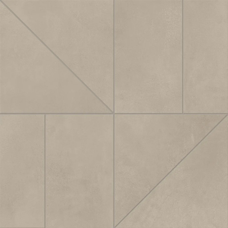 Mosaïque Multiforme Dune Zig Fossile  29,2x29,2 Carrelage Intérieur Béton Non Rectifié 