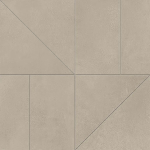 Mosaïque Multiforme Dune Zig Fossile  29,2x29,2 Carrelage Intérieur Béton Non Rectifié 