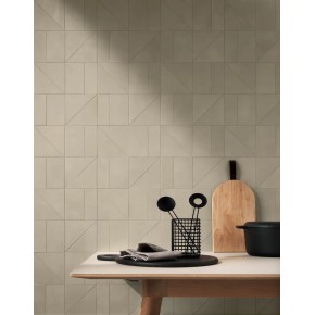Mosaïque Multiforme Dune Zig Tufo  29,2x29,2 Carrelage Intérieur Béton Non Rectifié 