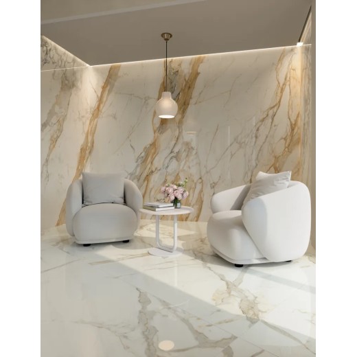 Scultorea Calacatta Vena Antica Reflex 120x278  Carrelage Intérieur Marbre Rectifié