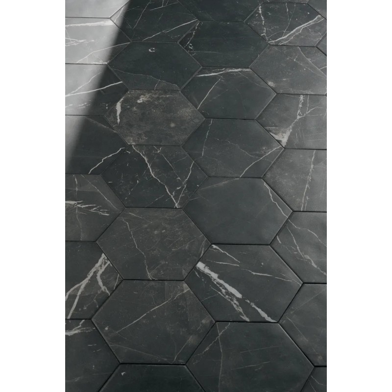 Scultorea Dark Diamond Esagona 25x21,6 Carrelage Intérieur Marbre Non Rectifié 