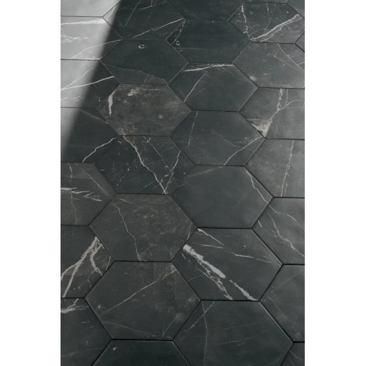 Scultorea Dark Diamond Esagona 25x21,6 Carrelage Intérieur Marbre Non Rectifié 