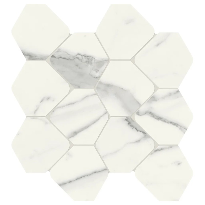 Scult. Statuario Vena Argento Tess. Esa Vel. 33,2x36 Carrelage Intérieur Marbre Non Rectifié 