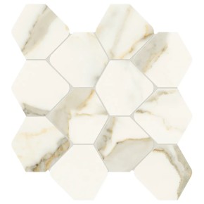 Mosaïque Scultorea Calacatta Oro  Esa Velvet 33,2x36 Carrelage Intérieur Marbre Non Rectifié 