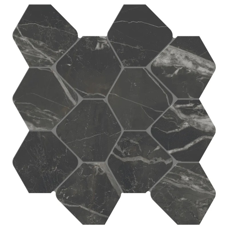 Mosaïque Scultorea Dark Diamond  Esa Velvet 33,2x36 Carrelage Intérieur Marbre Non Rectifié 