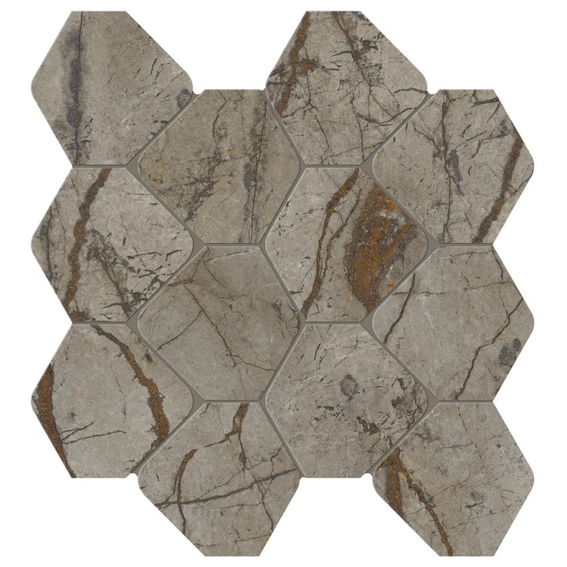 Mosaïque Scultorea River Grey  Esa Velvet 33,2x36 Carrelage Intérieur Marbre Non Rectifié 