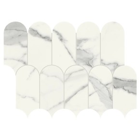 Scult. Statuario Vena Argento Tess. Arco Ref. 41,2x30,3 Carrelage Intérieur Marbre Non Rectifié 