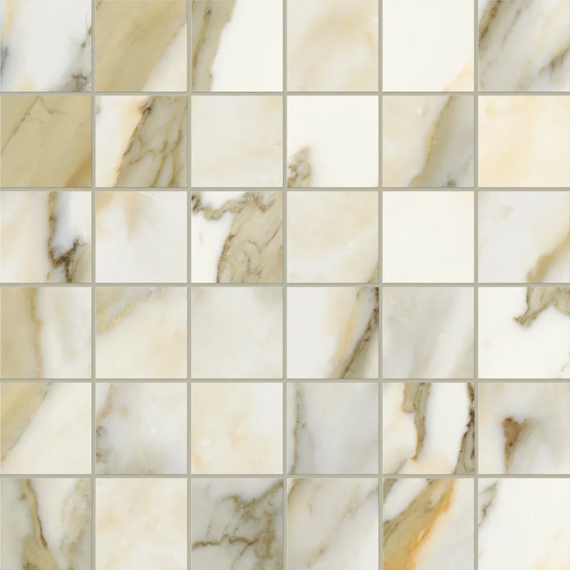 Mosaïque Scultorea Calacatta Vena Antica  30x30 Carrelage Intérieur Marbre Non Rectifié 