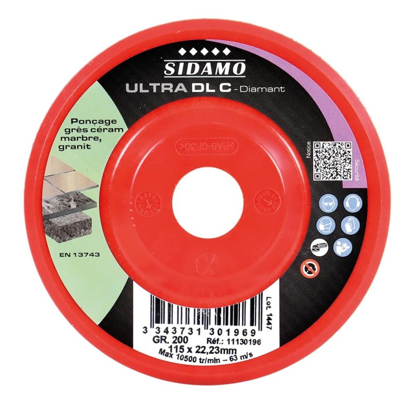 Sidamo Disque à lamelles diamantés ULTRA DL C gr. 200