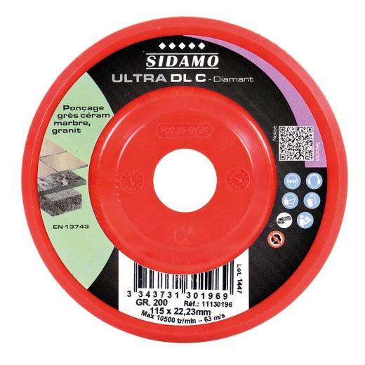 Sidamo Disque à lamelles diamantés ULTRA DL C gr. 200