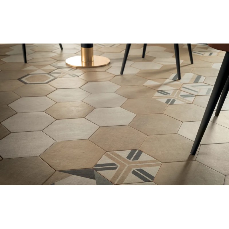 Textile Sand Esagona  25x21,6 Carrelage Intérieur Imitation carreaux de ciment Non Rectifié 
