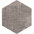 Textile Taupe Esagona  25x21,6 Carrelage Intérieur Imitation carreaux de ciment Non Rectifié 