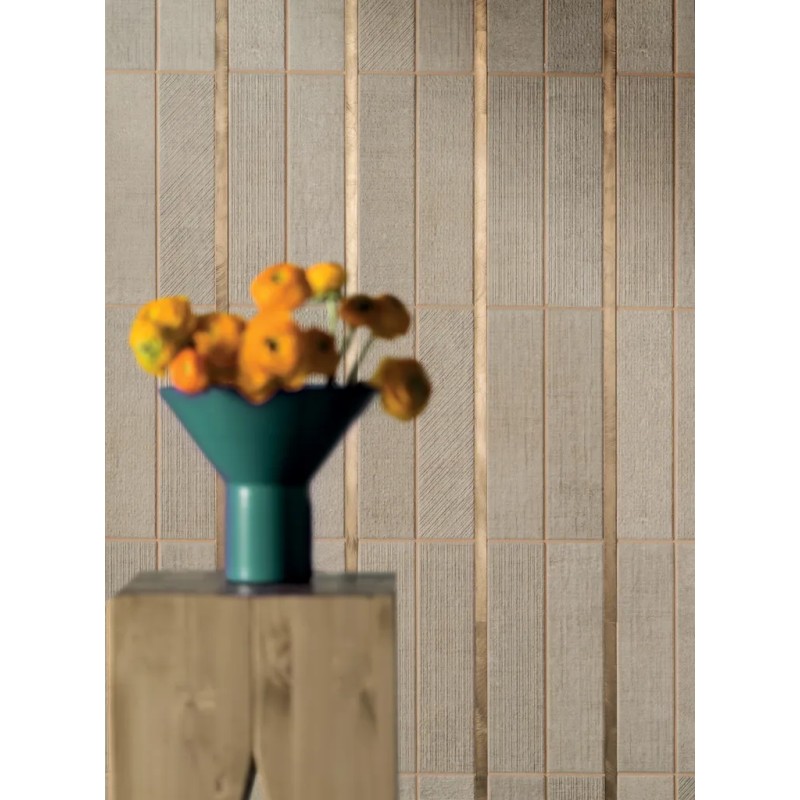Textile Ivory 7,5x30  Carrelage Intérieur Imitation carreaux de ciment Non Rectifié 