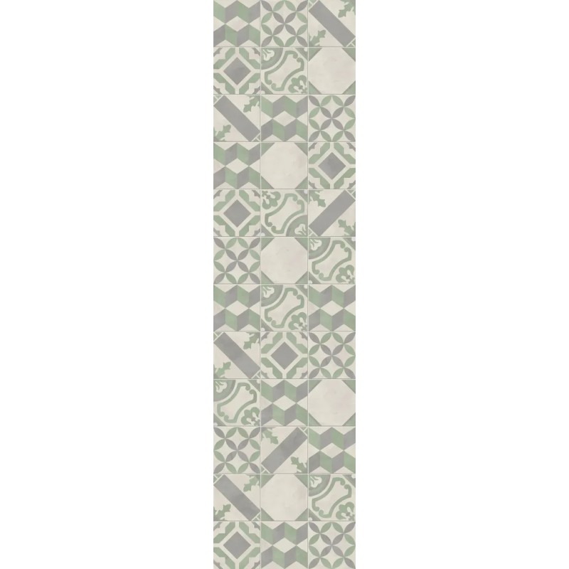Terra.art Mix Sabbia/menta 20x20 Carrelage Intérieur Imitation carreaux de ciment Non Rectifié 